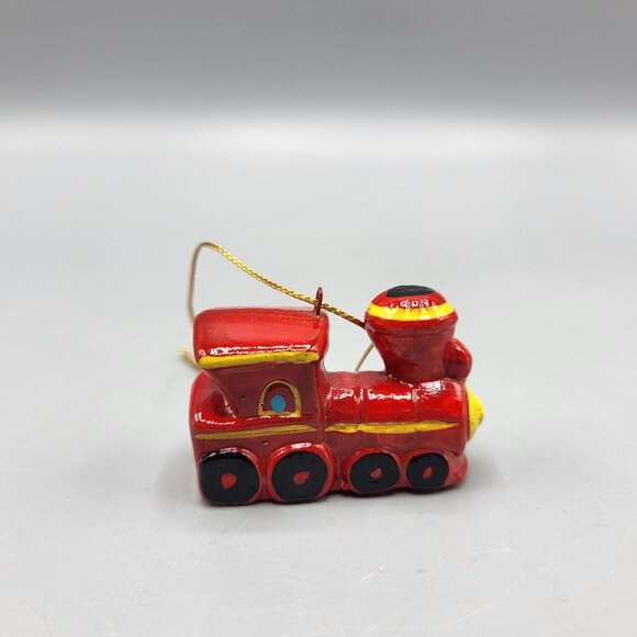 Vtg Enesco Hand Painted Christmas Ornaments Set Of 7 Teddy Bear Rocking Horse - Picture 8 of 10